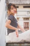 Portrait Of Thai Adult Beautiful Girl Relax And Smile Stock Photo