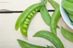 Hearthy Fresh Green Peas Stock Photo