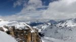 View From Sass Pordoi In The Upper Part Of Val Di Fassa Stock Photo