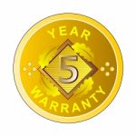 Year 5 Warranty Stock Photo