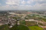 The Helicopter Shot From Dhaka, Bangladesh Stock Photo