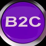 B2c Button Means Business To Consumer Buying Or Selling Stock Photo