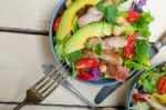 Chicken Avocado Salad Stock Photo