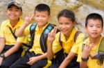 Primary Students Visit The Zoo, In The Jul 27, 2016. Bangkok Thailand Stock Photo