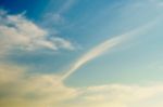 Dramatic Cloudy Blue Sky In Day Time Stock Photo