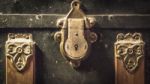 Antique Trunk Hardware Stock Photo