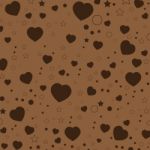 Valentine's Day And Colorful Heart On Brown .  Valentine's Day Background Stock Photo