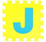 Rubber Alphabet J Isolated Stock Photo