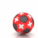 Switzerland Soccer Ball Isolated White Background Stock Photo