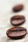 Coffee On Grunge Wooden Background Stock Photo