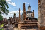 Buddha Statue Among The Ruins Stock Photo