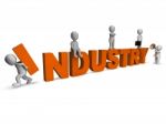 Industry Characters Shows Industrial Workplace Or Manufacturing Stock Photo