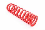 New Red Motorcycle Suspension Stock Photo