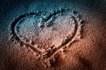 Heart On Sand Stock Photo