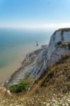 Beachey Head, Sussex/uk - July 23 : View Of The Lighthouse At Be Stock Photo