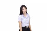 Portrait Of  Student University Uniform Stock Photo