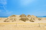 Busan, South Korea - June 1: Sand Sculptures At The Busan Sand Festival On June 1, 2015 In Busan, South Korea Stock Photo