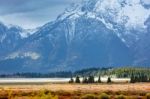 Autumn In The Grand Tetons Stock Photo