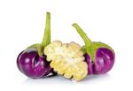 Eggplant Isolated On A White Background Stock Photo