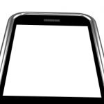 Blank Smart Phone Screen Stock Photo