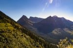 Scenic View Of Glacier National Park Stock Photo