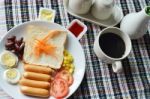 Breakfast In Cafe Stock Photo