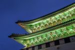 Gyeongbokgung Palace At Night In Seoul,korea Stock Photo