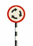 Roundabout Sign Stock Photo