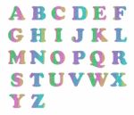 Letter Alphabet By Colorful Paper Stock Photo