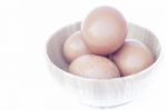 Eggs Isolated On White Background Stock Photo