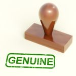 Genuine Rubber Stamp Stock Photo