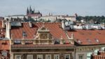 View Over The Skyline Towards St Vitus Cathedral In Prague Stock Photo