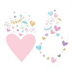 Colorful Hearts Symbol And Icon For Valentine Day Stock Photo