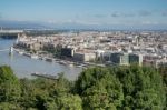 View Of The River Danube In Budapest Stock Photo