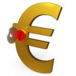 Euro Key Showing Savings And Finance Stock Photo