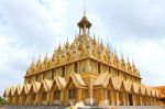 Golden Pagoda At Wat Tha Sung Temple In Uthai Thani, Thailand Stock Photo