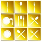 Food Icons Stock Photo