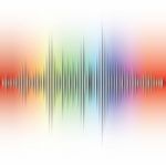 Cut Paper Sound Wave Stock Photo