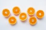 Fresh Orange Citrus Fruit Isolated On White Background Stock Photo