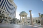 Las Vegas, Feb 3: Caesar Palace Hotel Temple Pool In Las Vegas, Stock Photo