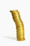 Stacked Gold Coin Stock Photo