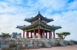 Hwaseong Fortress In Suwon,famous In Korea Stock Photo