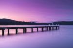 Port Arthur Pier And Hillside Stock Photo