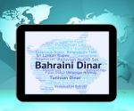 Bahraini Dinar Means Exchange Rate And Coin Stock Photo