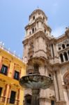 Malaga, Andalucia/spain - July 5 : Baroque Bishop's Palace Desig Stock Photo