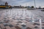 Fountain On Southend Seafront In Essex Stock Photo