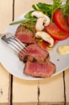 Beef Filet Mignon Grilled With Vegetables Stock Photo