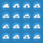 Cloud Computing Flat Icon Set Stock Photo