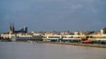 View Across The River Garonne Towards The Church Of St Martial Stock Photo