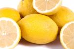 Lemons On White Stock Photo